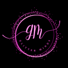 GlitterMinds logo for handmade gifts, laser-crafted creations, custom products, and curated deals
